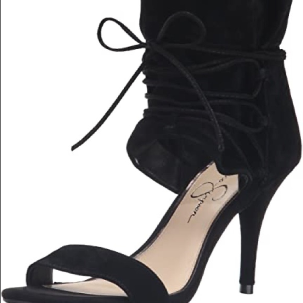 Black suede NEVER WORN Jessica Simpson heels